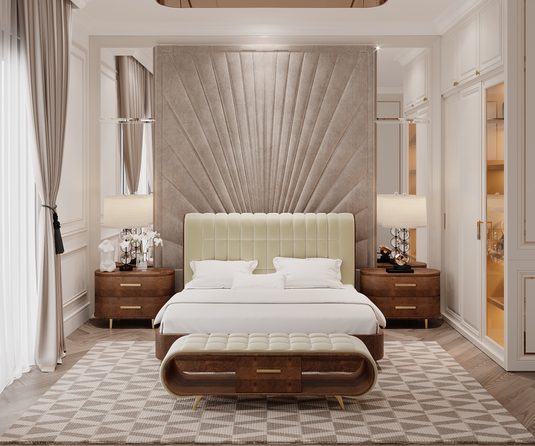 Windsor Whispers Luxury 4 Piece Bedroom Furniture Set - Front Angle
