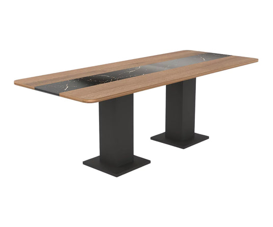 Velorise Solid Wood Large Contemporary 8 Seater Dining Table Set.