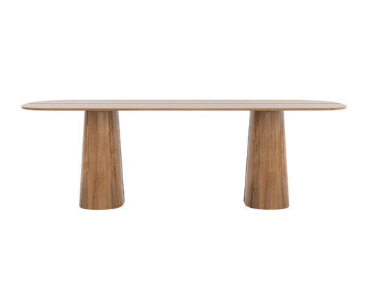 Brevona Solid Wood Modern Large Dining Table Set for 8