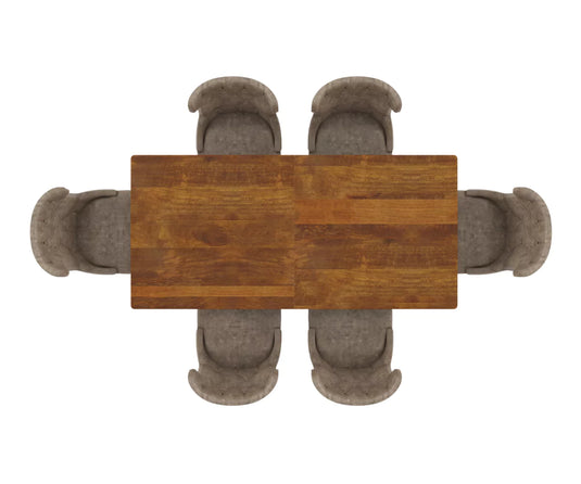 Caelistra Extendable 6-8 Seater Dining Table and Chairs Set.