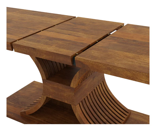 Caelistra Extendable 6-8 Seater Dining Table and Chairs Set.