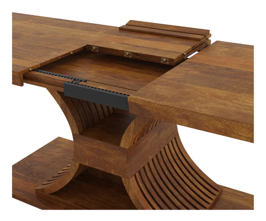 Caelistra Extendable 6-8 Seater Dining Table and Chairs Set.