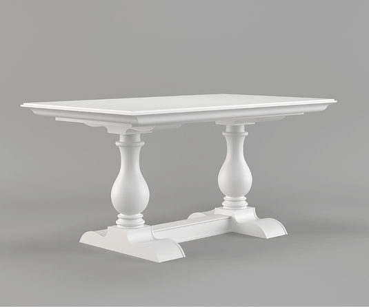 Callenbridge Solid Wood White 6-8 Seater Extendable Dining Table Set