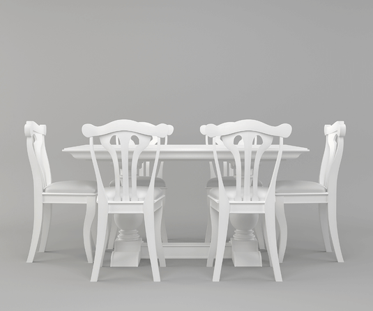 Callenbridge Solid Wood White 6-8 Seater Extendable Dining Table Set