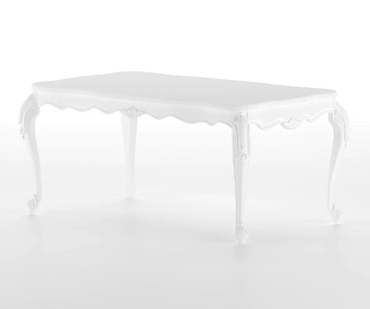 Countryside Solid Wood Luxury White Dining Set - Only Table Isometric Mirror View