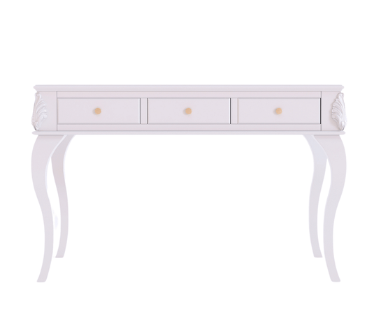 Opaline Luxury White Study Desk with Chair