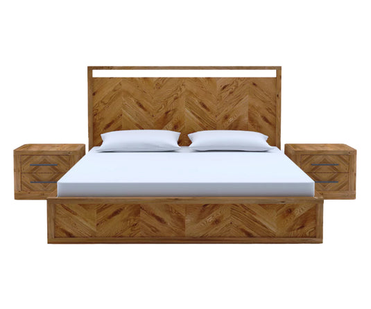 Riva Rustic Solid Wood Storage Bed.
