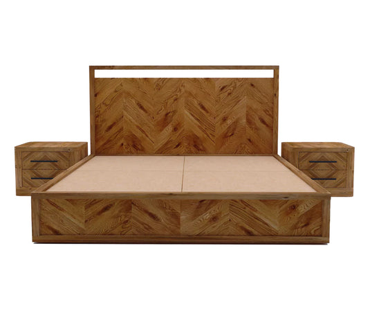 Riva Rustic Solid Wood Storage Bed.