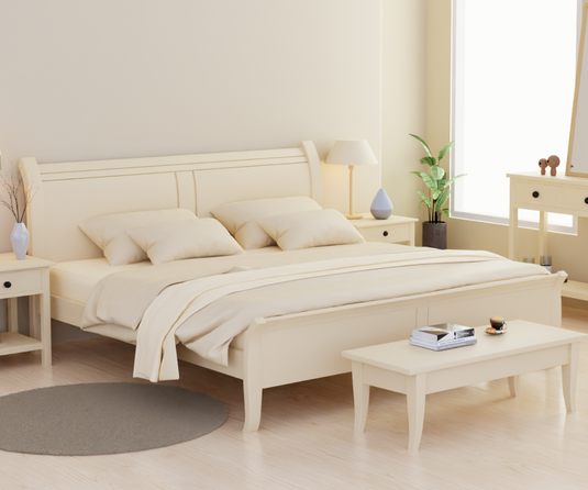 Windsor Whirl Wooden Bed.
