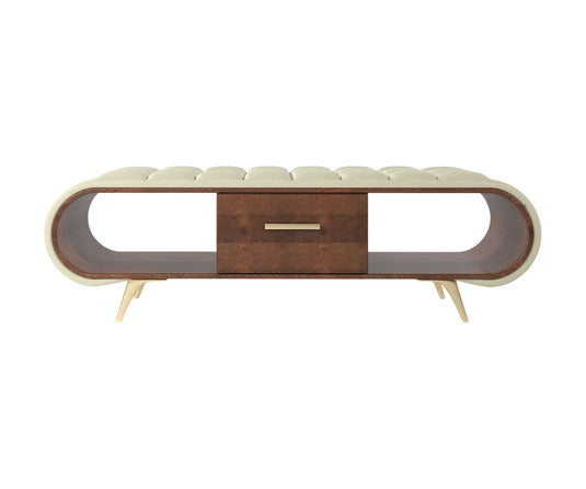 Windsor Whispers Luxury 4 Piece Bedroom Furniture Set - Bench Front Angle