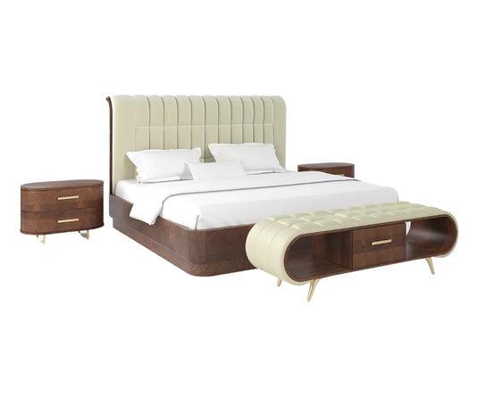 Windsor Whispers Luxury 4 Piece Bedroom Furniture Set - Isometric Angle