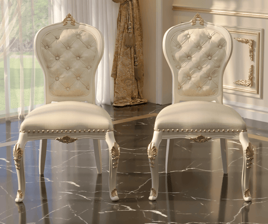 Zyvra Luxury Upholstered Dining Chair Set of 2