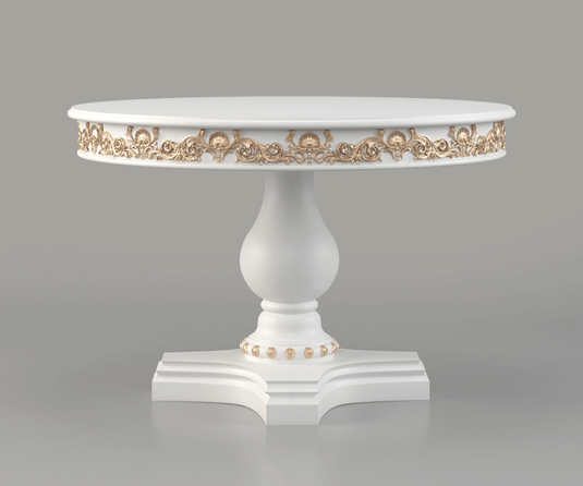 Zyvra Luxury Solid Wood Round Dining Set