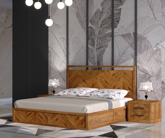 Riva Rustic Wooden Bedroom Furniture Set