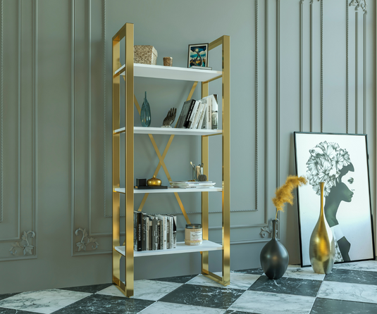 Elysium Wooden And Metal Bookshelf | Office Furniture