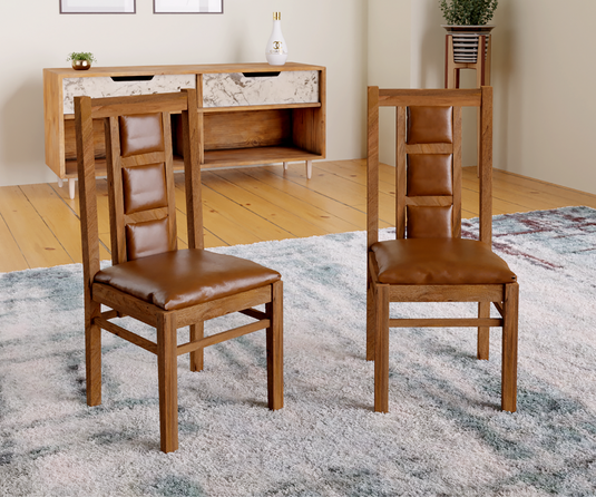 Urban Elegance Wooden Dining Chairs Set of 2