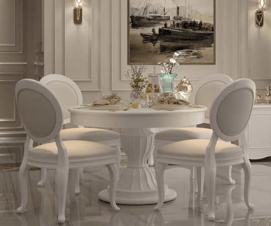 Azylo Luxury Solid Wood Round Dining Set