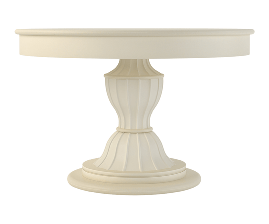 Azylo Luxury Solid Wood Round Dining Table in Beige Finish