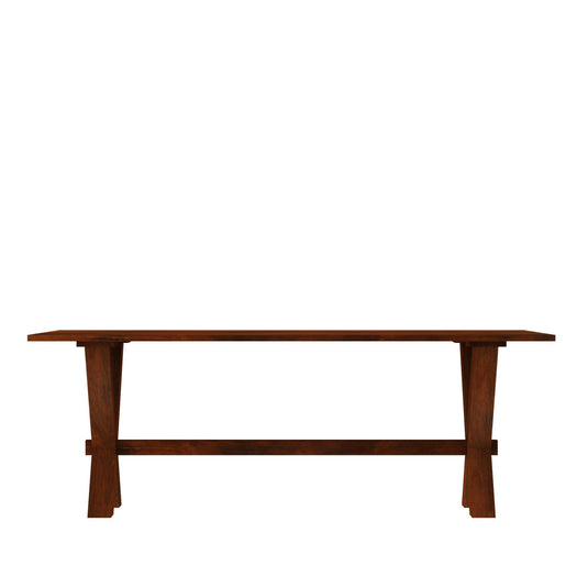 Charming X Leg Solid Wood Dining Set