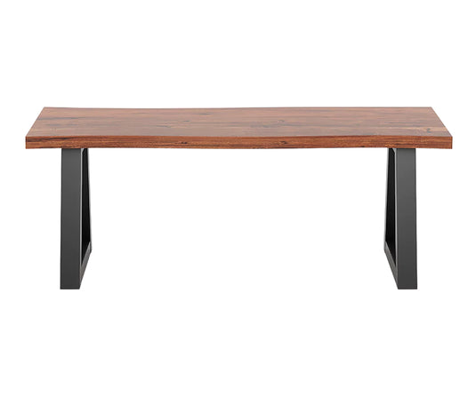 Dravena Dining Bench, Front View.