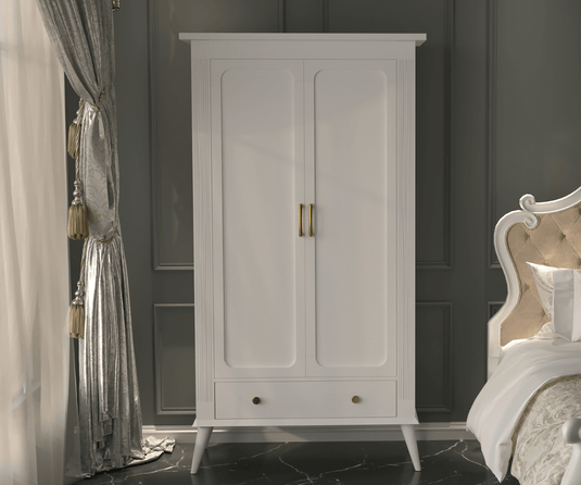 Luxury White 2 Door Wardrobe | Wardrobe for Bedroom