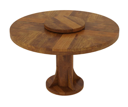 Fexoria 6 Seater Round Dining Table, Top View.