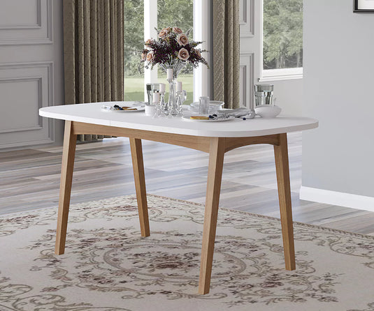 Frostvale Extendable White Dining Table