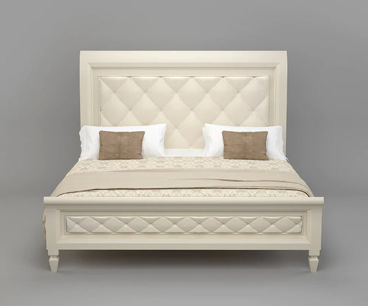 Glossy Ivory Luxury Bed.