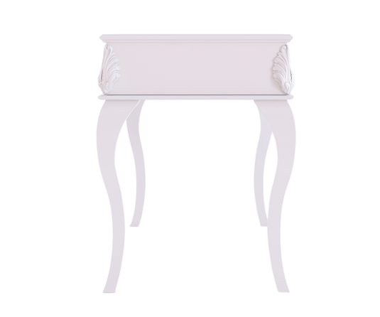 Opaline Luxury White Study Desk with Chair