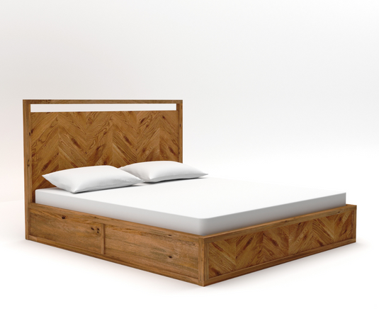 Riva Rustic Solid Wood Storage Bed