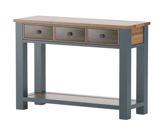 Snivvle Solid Wood 3 Drawer Console Table