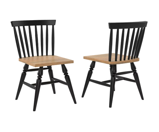 Trivex Wooden Dining Chairs Set of 2 - Front and Back