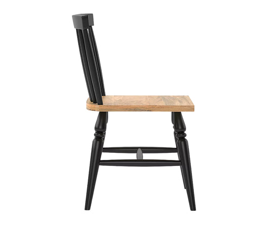 Trivex Wooden Dining Chair, Side View.