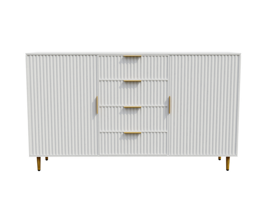 Snug Solid Wood White Sideboard Cabinet