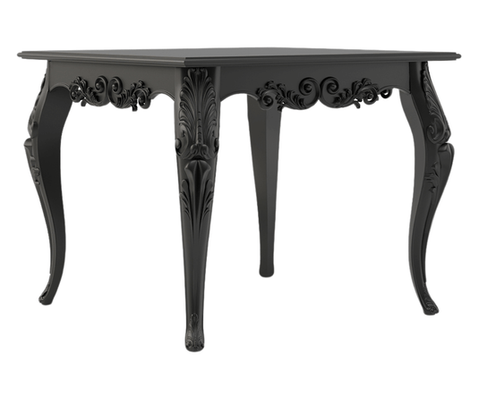 Vexal Solid Wood Luxury Dining Table - Black