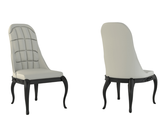 Vexal Luxury High Back Upholstered Dining Chair Set of 2