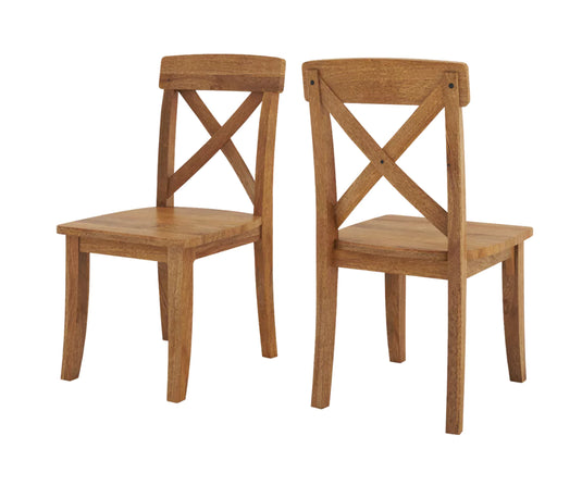 Viston Wooden Dining Chairs Set of 2 - Mocha Finish