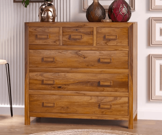 Zephyr Solid Wood Drawer Chest | 6 Drawer Chest