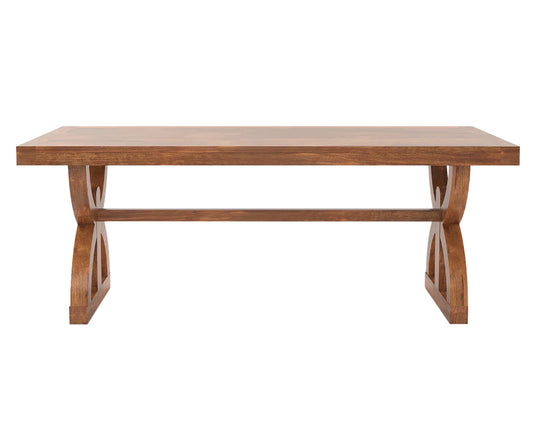 Nexlan Dining Table with Bench Set, Only Table Front View.