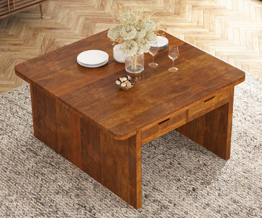 Velorian Square 8 Seater Dining Table With Drawers