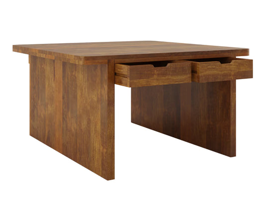 Velorian Large Square Storage Dining Table Set for 8