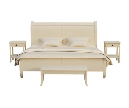 Windsor Whirl Bedroom Furniture Set - Front Angle